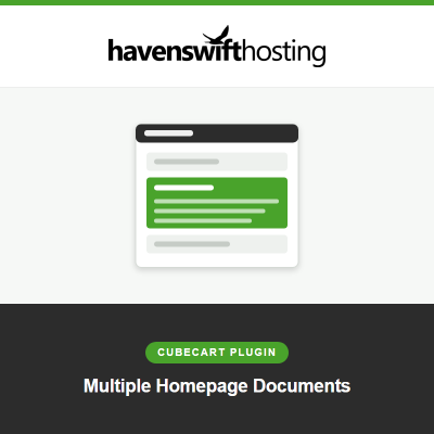 Multiple Homepage Documents, a CubeCart extension from Havenswift Hosting
