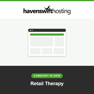 Retail Therapy CubeCart V6 Skin, a CubeCart extension from Havenswift Hosting