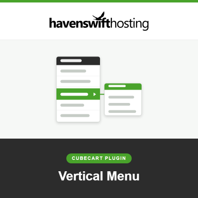 Vertical Menu, a CubeCart V6 plugin from Havenswift Hosting